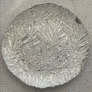 Textured Metallic Decorative Charger Plate - Silver